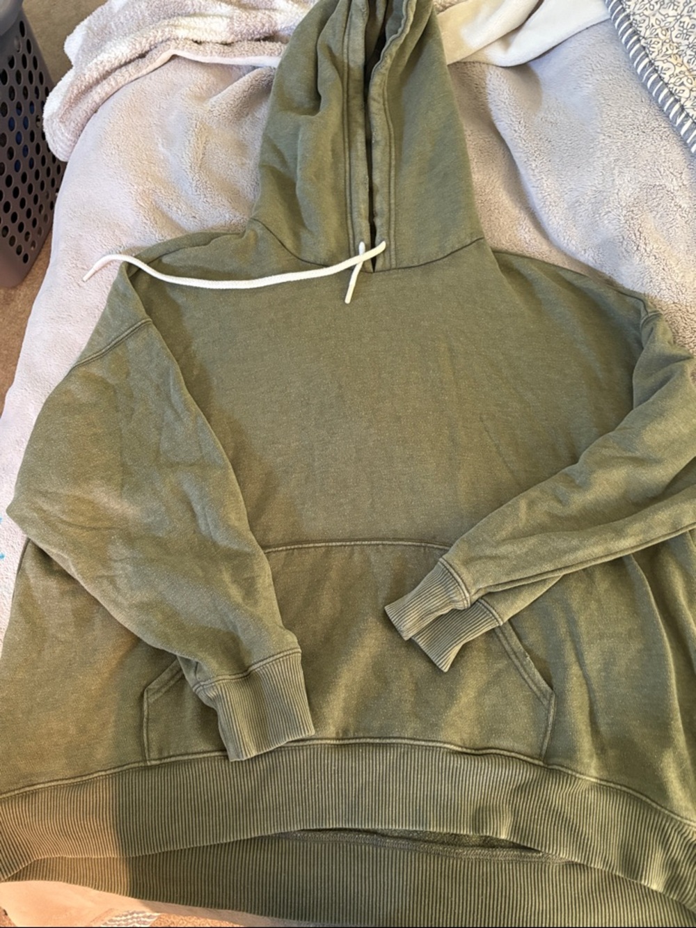 aerie Olive Green Hooded Sweatshirt